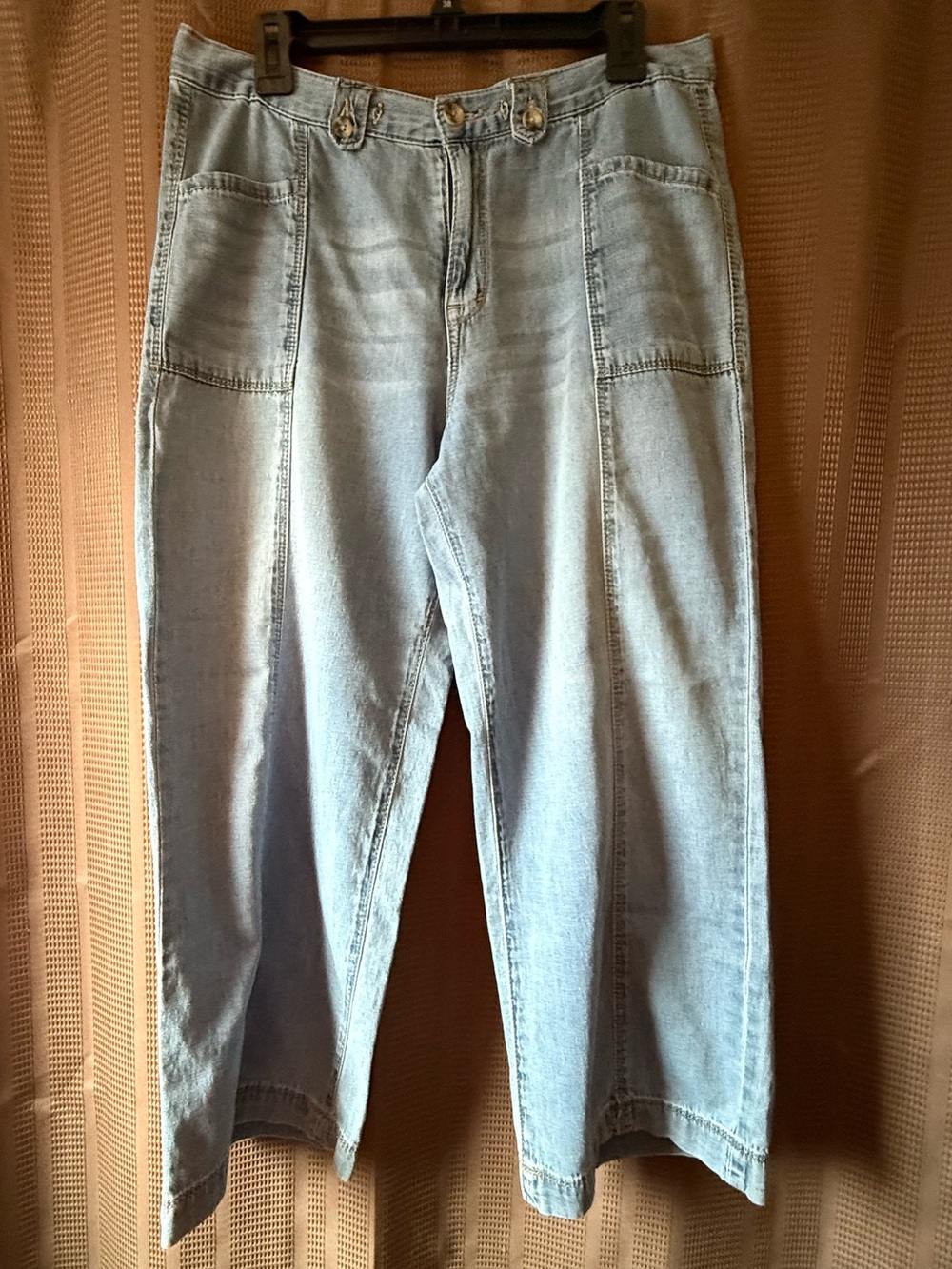 Curve Appeal High-Rise Comfort Waist Wide Leg Women's Luna Wash Jeans Size 10/30